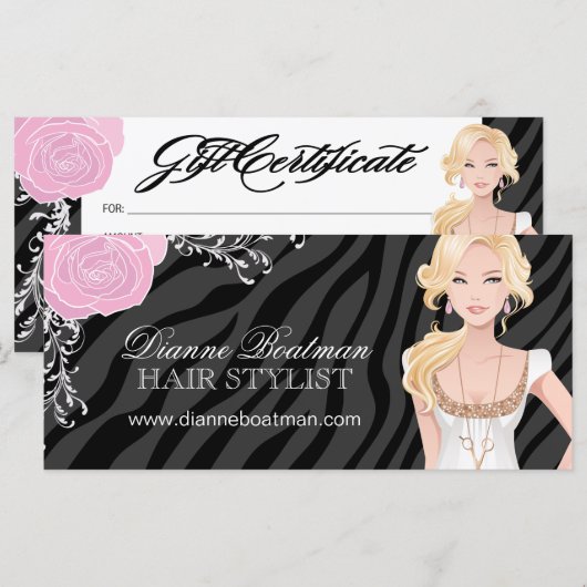 毛髪サロンギフト券 (正面/裏面)