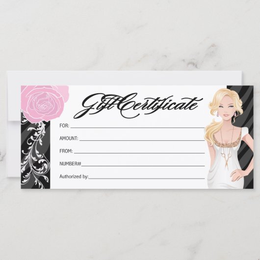 毛髪サロンギフト券 (裏面)