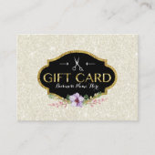 毛髪サロンフローラアイボリーグリッターギフト券 割引カード (正面)