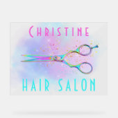 毛髪サロン アクリルサイン (正面)