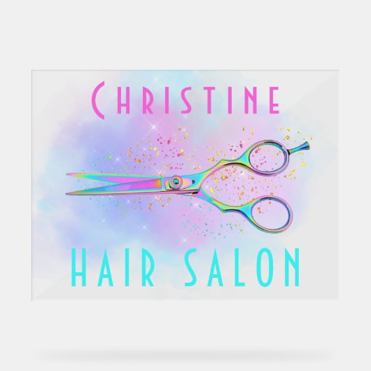 毛髪サロン アクリルサイン (正面)