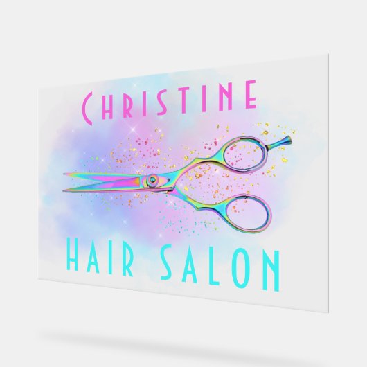 毛髪サロン アクリルサイン (傾斜)