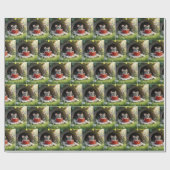 毛鼠在毯子上讀紅書 ラッピングペーパー (フラット)