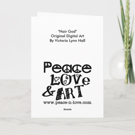 "毛"は誕生日の挨拶にバンドを付けます カード (裏面)