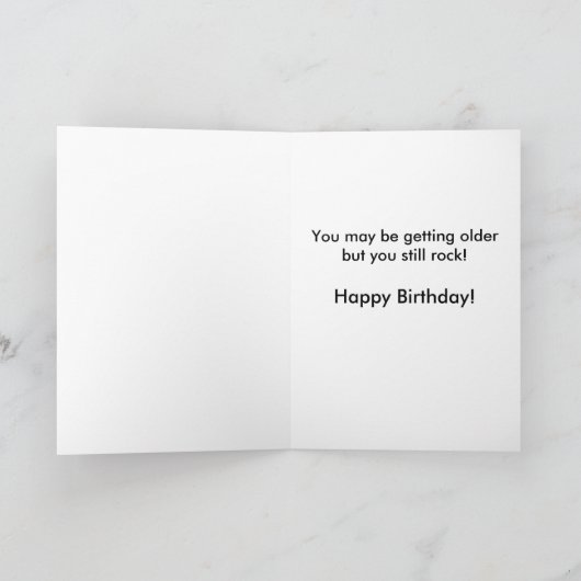 "毛"は誕生日の挨拶にバンドを付けます カード (内部)