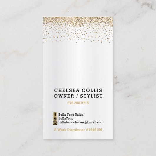 毛、皮およびネイル 名刺 (裏面)