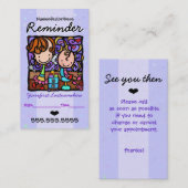 毛Salon.Stylist.Haircut.Appointmentのメモ 予約カード (正面/裏面)