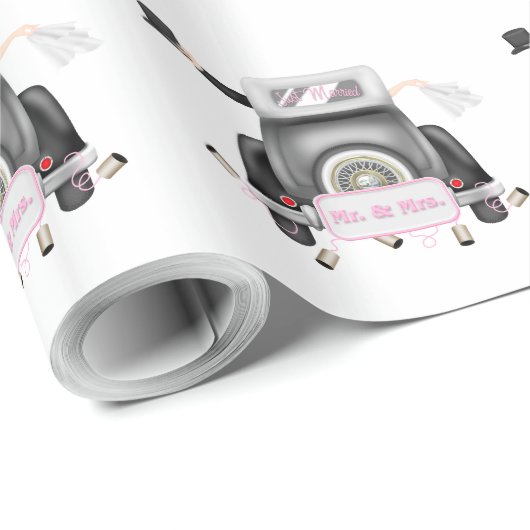 氏および夫人たった今結婚しましたの包装紙 ラッピングペーパー (ロールコーナー)