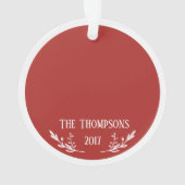 氏および夫人としてカスタマイズ可能な初めてのクリスマス オーナメント (裏面)