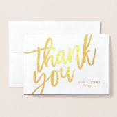 氏および夫人は写真の実質ホイル感謝していしています 箔カード (封筒付き正面)