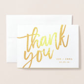 氏および夫人は写真の実質ホイル感謝していしています 箔カード (封筒付き正面)