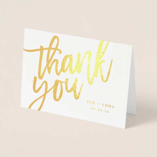 氏および夫人は写真の実質ホイル感謝していしています 箔カード (正面)