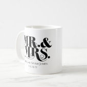 氏および夫人は、ヴィンテージ、エレガントな様式設計します コーヒーマグカップ (正面左)