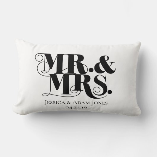 氏および夫人は、ヴィンテージ、エレガントな様式設計します ランバークッション (正面)