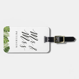 氏および夫人新婚者の熱帯荷物のラベル ラゲッジタグ