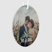 氏および夫人|の写真として最初結婚したなクリスマス オーナメント (正面)