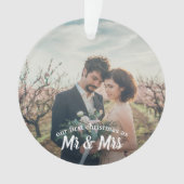 氏および夫人|の写真として最初結婚したなクリスマス オーナメント (正面)