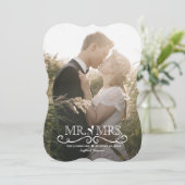 氏および夫人|の写真の結婚式の発表 案内状 (スタンド正面)