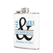 氏および夫人-パーソナライズな結婚式 フラスク (左)
