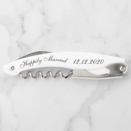 氏および夫人White Black Personalized Corkscrews ソムリエナイフ
