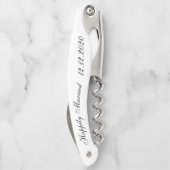 氏および夫人White Black Personalized Corkscrews ソムリエナイフ (裏面)
