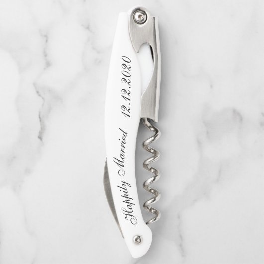 氏および夫人White Black Personalized Corkscrews ソムリエナイフ (裏面)