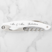 氏および夫人White Black Personalized Corkscrews ソムリエナイフ (正面)