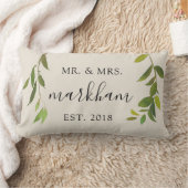 氏およびNewlywed夫人の結婚祝いの装飾用クッション ランバークッション (ブランケット)