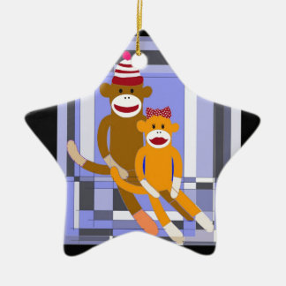 氏およびSock夫人猿 セラミックオーナメント