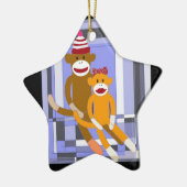 氏およびSock夫人猿 セラミックオーナメント (左)