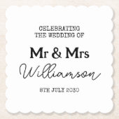 氏と夫人の名は白黒だ ペーパーコースター (正面)