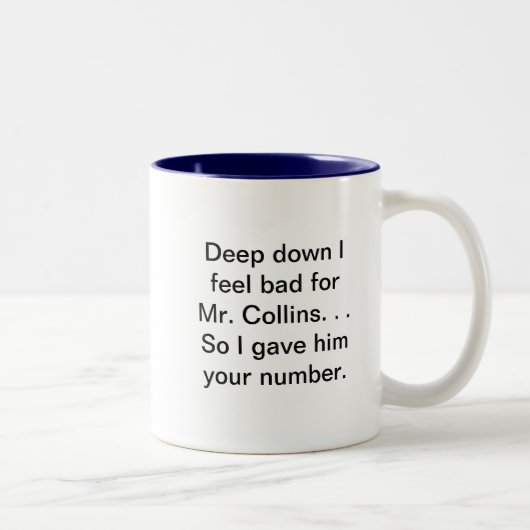 氏にあなたの数を与えましたCollins ツートーンマグカップ (右)