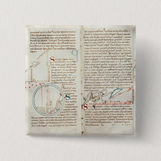 氏の235 「Traiteのd'Astronからのf.32及び33幾何学、 缶バッジ (正面)