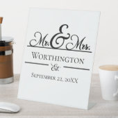 氏パーソナライズされた名結婚年月日 台座サイン (インサイチュ)