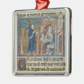 氏フレーム95 f.268マーリンはBlaisに物語を定めます メタルオーナメント (左)