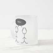 氏ベンゼンは霜の降りたなマグを元気づけます フロストグラスマグカップ (正面左)