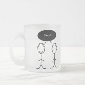 氏ベンゼンは霜の降りたなマグを元気づけます フロストグラスマグカップ (左)