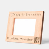 氏モダンとミセス・ネーム、愛と結婚リングや輪 レーザー彫刻フレーム (左)