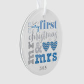 氏及び夫人としてOrnament私達の一番最初のクリスマス オーナメント (正面)
