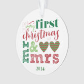 氏及び夫人としてOrnament私達の一番最初のクリスマス オーナメント (正面)