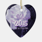 氏及び夫人は第1クリスマス及び結婚式の日付2味方しました セラミックオーナメント (右)