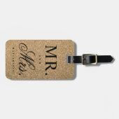 氏及び夫人フェイクなグリッターは最近荷物のラベルを結婚します ラゲッジタグ (正面横)