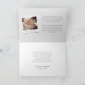 氏及び夫人初めてのクリスマスのモダンな休日の写真カード シーズンカード (内部)