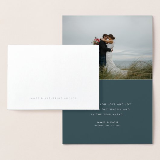 氏及び夫人原稿ホイルのクリスマスの写真カード 箔カード (ディスプレー)