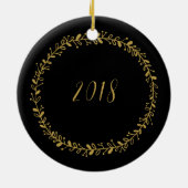 氏及び夫人木のオーナメントとして初めてのクリスマス- セラミックオーナメント (裏面)