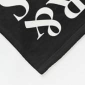 氏及び夫人白黒パターン フリースブランケット (角)