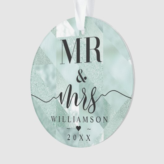 氏及び夫人|のエレガントな揺らめく真新しいオーナメントの写真 オーナメント (正面)