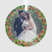 氏及び夫人|のリースの写真として私達の初めてのクリスマス オーナメント (裏面)