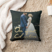 氏及び夫人|の新婚者の写真として私達の初めてのクリスマス クッション (ブランケット)