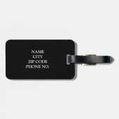 氏及び夫人"黒いふさシックな荷物TAG_ " ラゲッジタグ (裏面横)